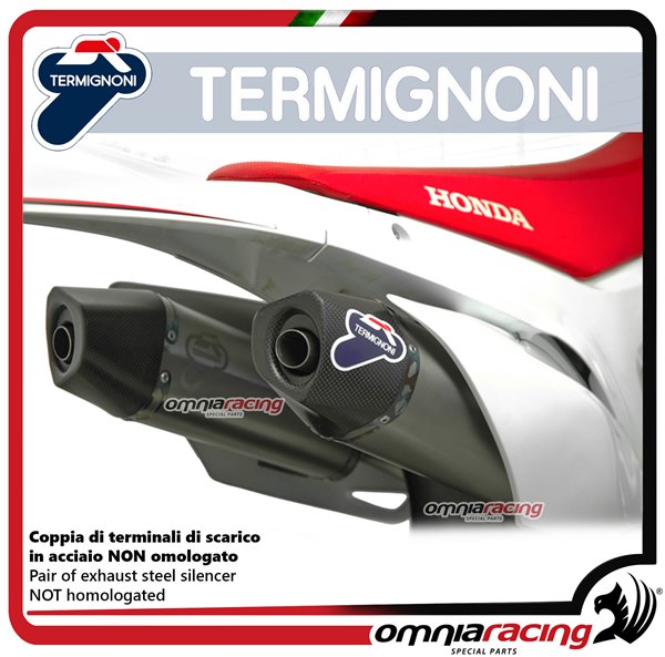 Termignoni RELEVANCE pair in exhaust in inox racing for Honda CRF450R 2015>2016