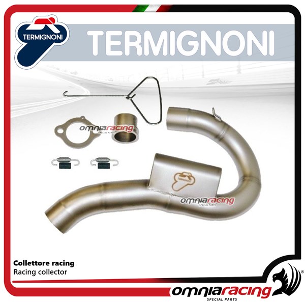 Termignoni link pipe with resonator in inox not homologated for Honda CRF450R 2015>2016