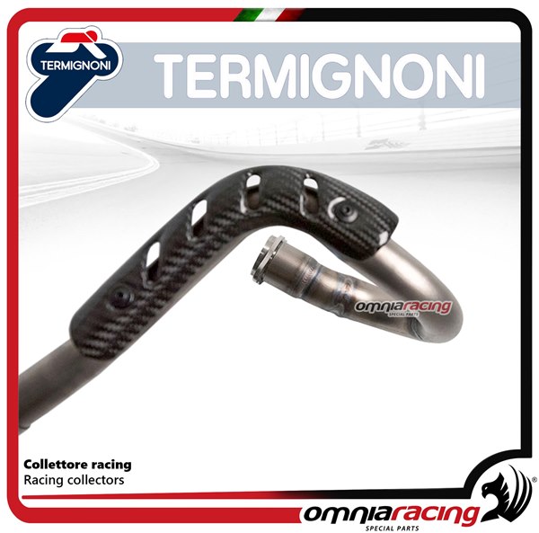 Termignoni link pipe racing in titanium with heat shield in carbon for Montesa COTA 260 4RT/300RR/4R