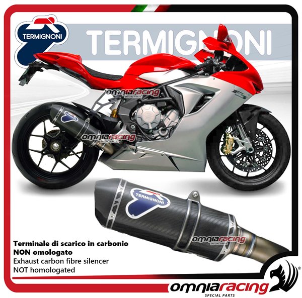 Termignoni RELEVANCE terminale di scarico in carbonio racing per MV Agusta F3 675 2012>2016