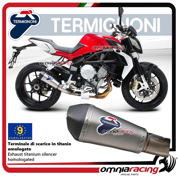 Termignoni CONICAL terminale scarico titanio omologato MVAgusta BRUTALE 675/800 RIVALE 800 2012>2016