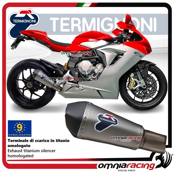 Termignoni CONICAL titanium exhaust slip-on homologated for MV Agusta F3 675/800 2012>2016