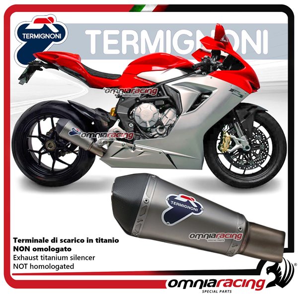 Termignoni CONICAL titanium exhaust slip-on homologated for MV Agusta F3 675/800 2012>2016