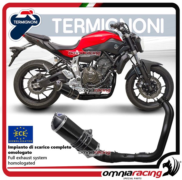 Termignoni RELEVANCE impianto di scarico completo in carbonio racing per Yamaha MT07/XSR700 2014>