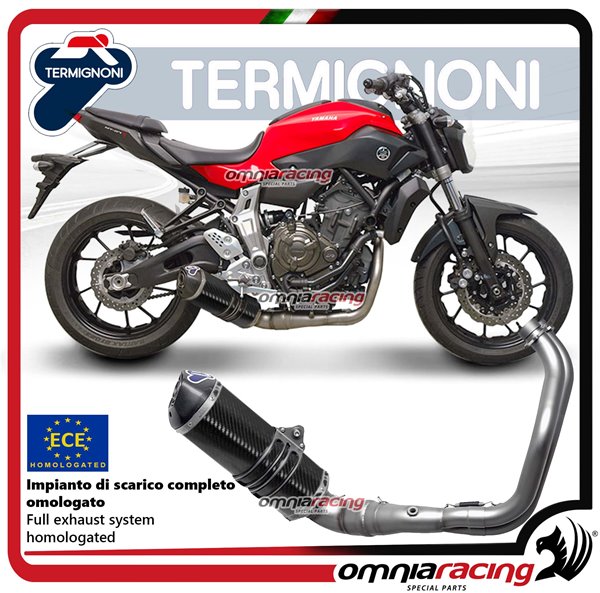 Termignoni RELEVANCE Impianto di scarico completo in carbonio racing per Yamaha MT07/XSR700 2014>