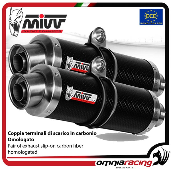 Coppia Scarichi MIVV GP Carbonio omologato Triumph Speed Triple 1050 R/S/RS 2016-2017