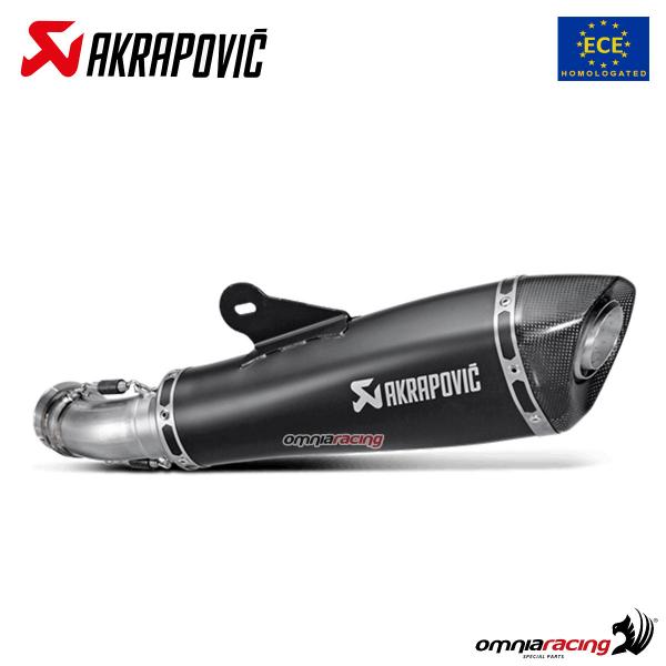 Akrapovic exhaust low approved titanium black slip-on BMW RNineT Scrambler 2017-2020