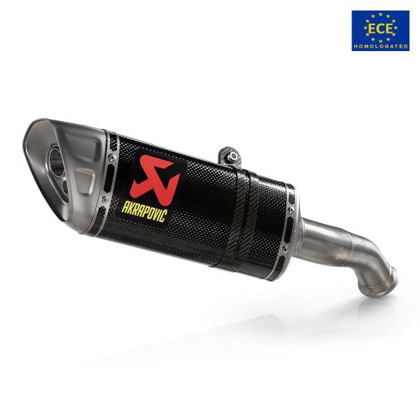 Akrapovic exhaust approved carbon fibre slip-on CFmoto 800NK 2023-2025