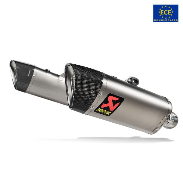 Coppia terminali scarico Akrapovic omologati titanio Ducati Hypermotard 698 Mono 2024-2025