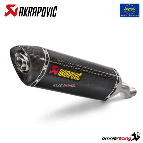 Akrapovic exhaust approved carbon fibre slip-on Honda CBR500R 2016-2018