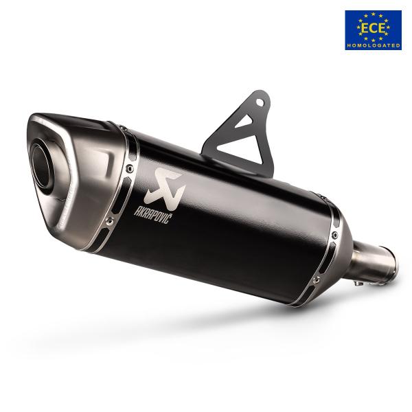 Terminale scarico Akrapovic omologato titanio nero Honda Transalp XL750 2023-2024