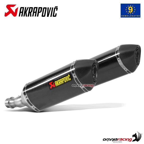 Coppia terminali scarico Akrapovic omologati carbonio Kawasaki Z1000 2014-2016