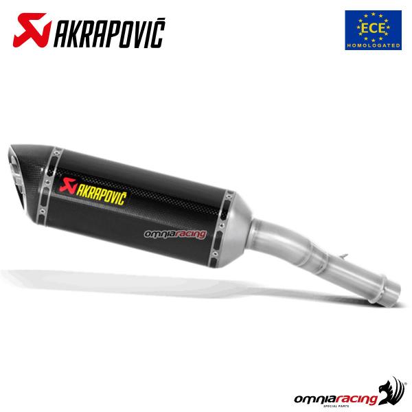 Akrapovic exhaust approved carbon fibre slip-on Kawasaki Versys 1000 2012-2018