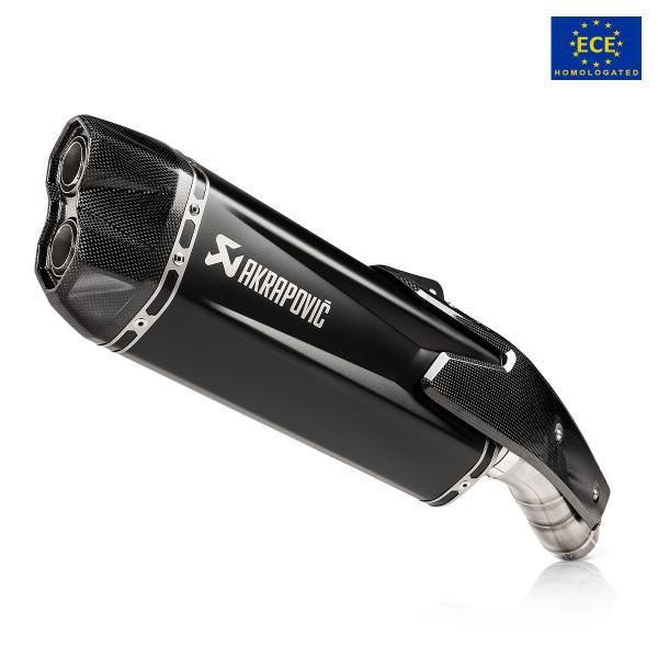 Akrapovic exhaust approved titanium black slip-on Kawasaki ZH2 2023-2025