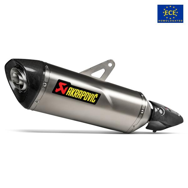 Akrapovic exhaust approved titanium slip-on Kawasaki Ninja 7/Z7 Hybrid 2024-2025