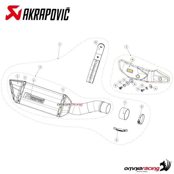 Akrapovic Exhaust Endrohr Slip-On Kawasaki Z900 20-21 S-K9SO6-HZC 
