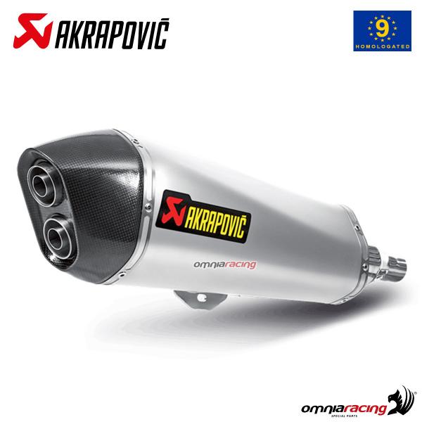 Akrapovic exhaust approved steel slip-on Piaggio MP3 400 / 500 LT RST 2008-2013