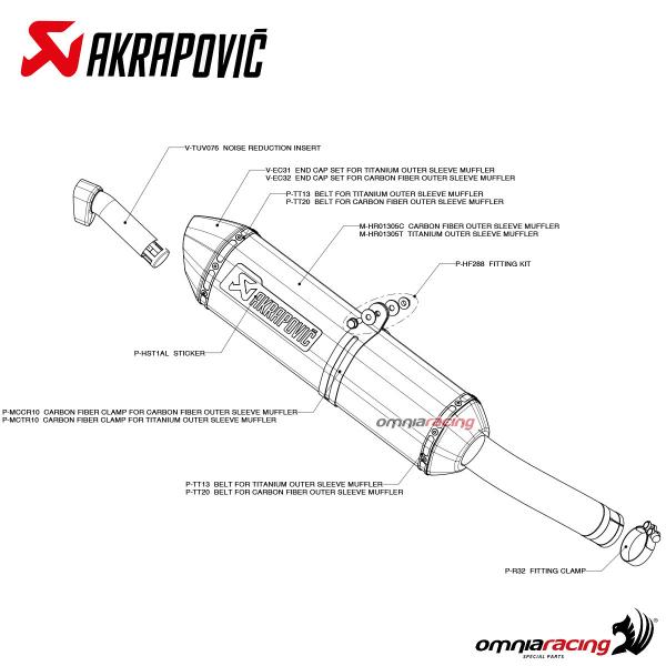 Akrapovic Exhaust Approved Carbon Fibre Slipon Suzuki Gsx650f Abs 2008