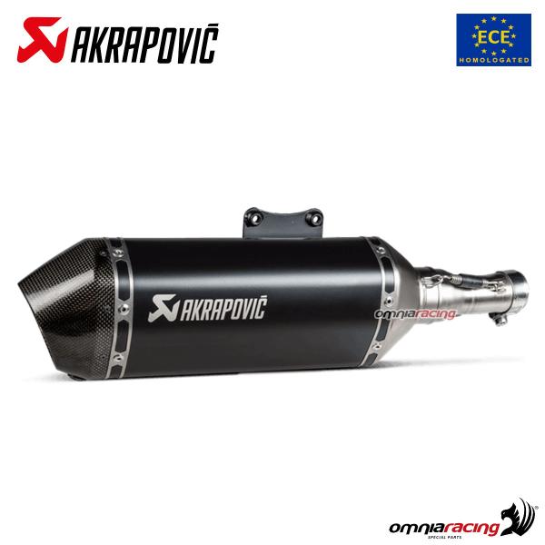 Akrapovic exhaust approved black steel slip-on Vespa Sprint 150IE 3V 2021-2022