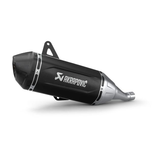 Akrapovic exhaust approved black steel slip-on Vespa GTS 125 2024-2026
