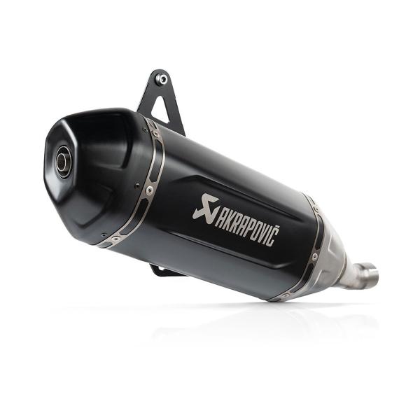 Akrapovic exhaust approved black steel slip-on Vespa GTS 310 2024-2026