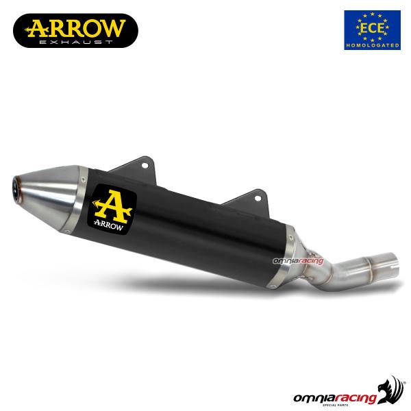 Arrow exhaust Thunder slip-on dark aluminum approved for Aprilia RX/SX 125 2021>2022