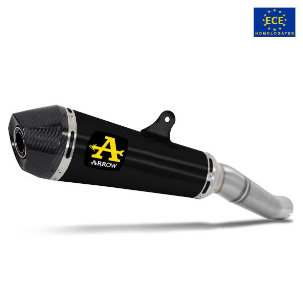 Terminale di scarico Arrow X Kone omologato in acciaio nero per KTM 1290 Super Duke R 2020>