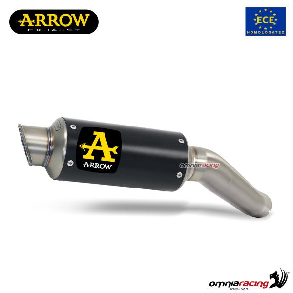 Arrow exhaust GP2 slip-on steel dark approved for KTM Duke 125 2021>