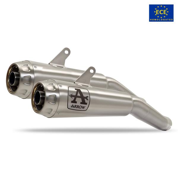Coppia terminali scarico Arrow Pro Race omologato titanio Ducati Hypermotard 698 Mono 2024-2025