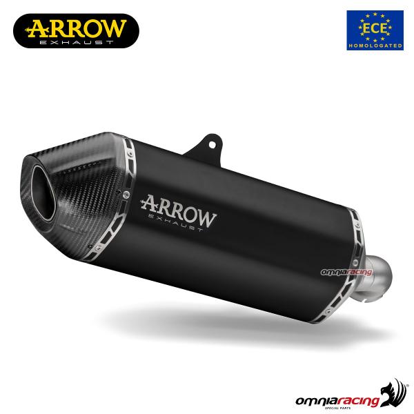 Terminale di scarico Arrow Sonora omologato in titanio nero per Honda NT1100 2022>