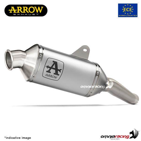 Terminale di scarico Arrow Indy Race omologato in alluminio per Moto Morini Xcape 650 2022>