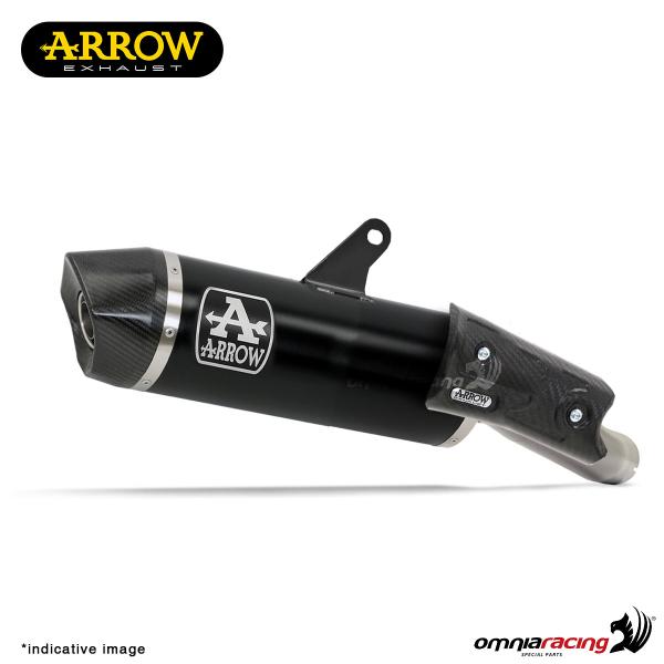 Terminale di scarico Arrow Indy Race omologato alluminio nero Honda XL750 Transalp 2023-2024