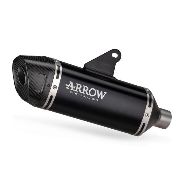 Arrow exhaust Indy Race Evo slip-on black aluminum approved Zontes ZT703-F 2025-2026