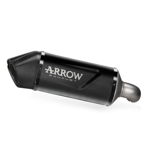 Arrow approved black aluminum Indy Race EVO exhaust Moto Guzzi Stelvio 2025