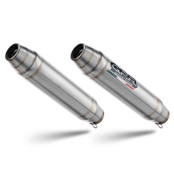 Coppia scarichi GPR Deeptone acciaio satinato racing Aprilia Shiver 900 2017-2020