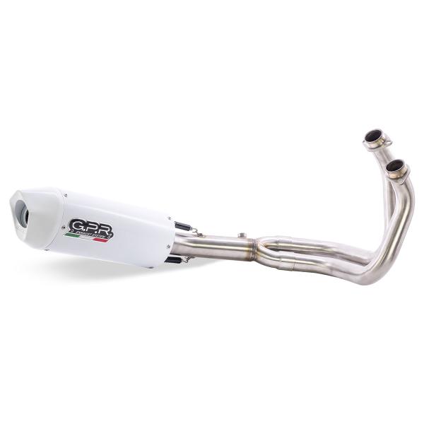 Scarico completo GPR Albus Ceramic bianco racing Kawasaki Versys 650 2023-2024