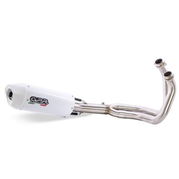GPR complete exhaust approved Kat white Albus Evo4 Yamaha MT07 2021-2024
