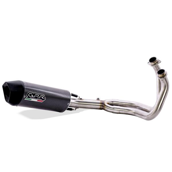 GPR complete exhaust approved Kat matte black Furore Evo4 Poppy Yamaha MT07 2021-2024