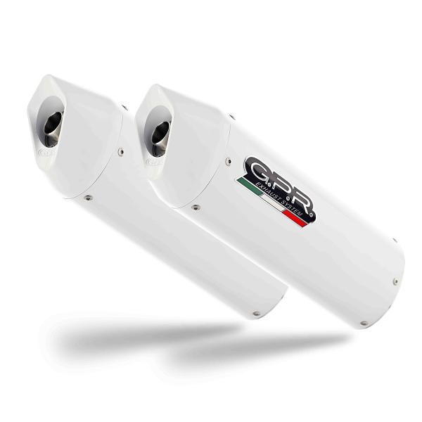 Coppia scarichi GPR Albus Ceramic bianco omologato Honda VFR800 V-Tec 2002-2013