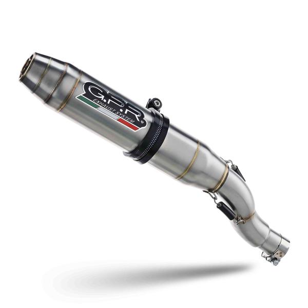 GPR complete exhaust approved Kat satin steel Deeptone F.B. Mondial Sport Classic 125 2021-2023
