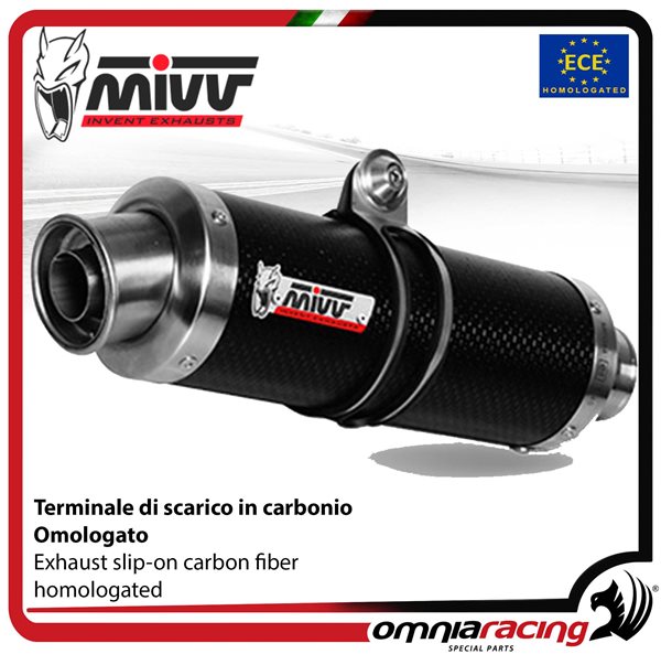 MIVV GP Carbon low exhaust approved Triumph Speed Triple 1050 R/S/RS 2016-2017