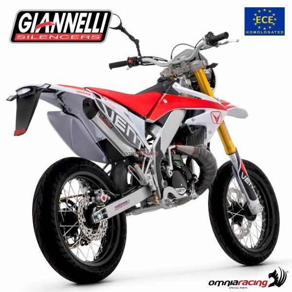 Pot D'échappement GIANNELLI Pour Piaggio SI - Noir Anodisé, Avec Silencieux - 30509