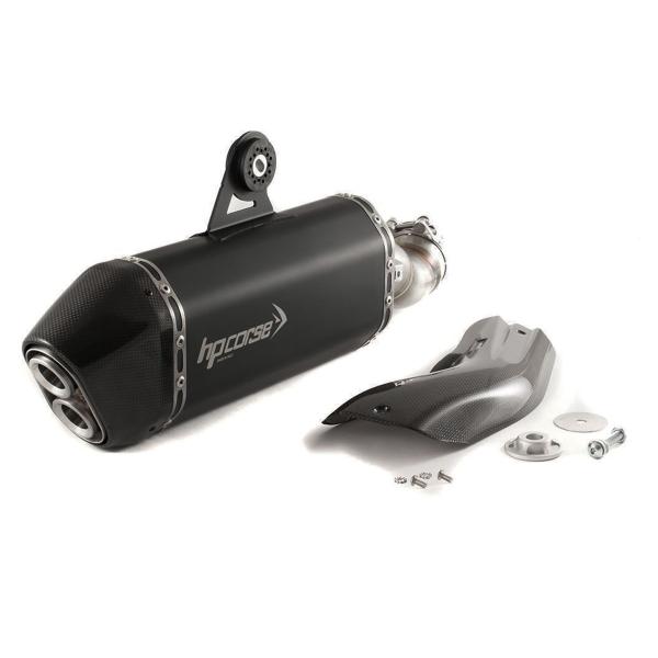 Terminale di scarico HpCorse SPS Short acciaio nero omologato per BMW R1250GS / Adventure 2019>