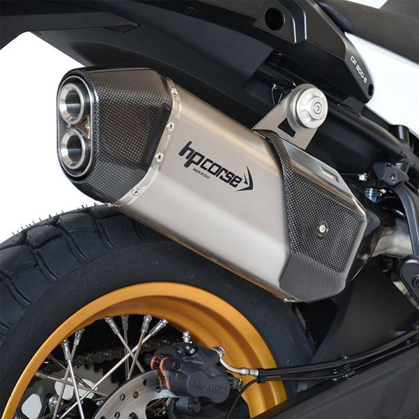 Scarico HPcorse SPS Carbon Short satinato omologato CFmoto 800MT Sport 2023-2024