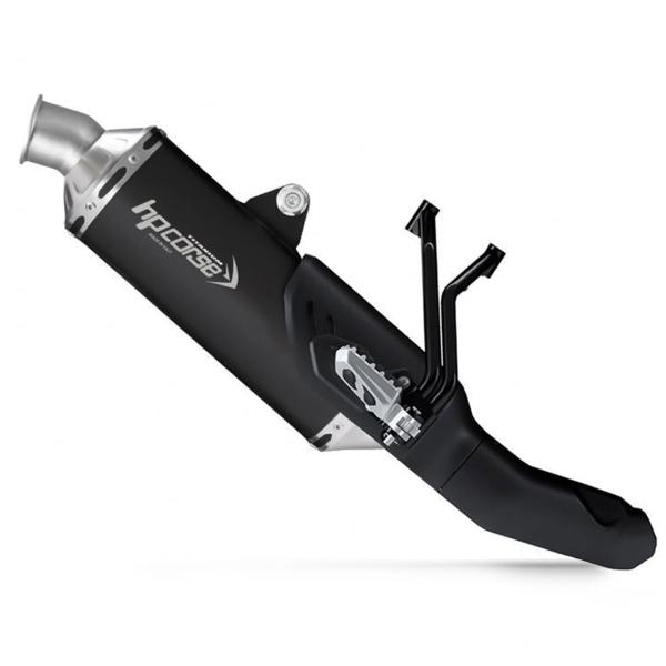 HPcorse SP-1 Short Titanium Black low exhaust approved Ducati DesertX 2022-2024