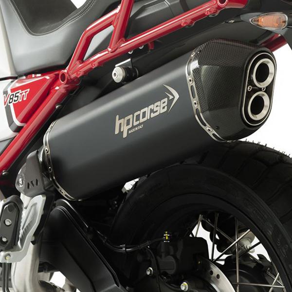 Scarico HPcorse SPS Carbon nero omologato Moto Guzzi V85TT 2019-2023