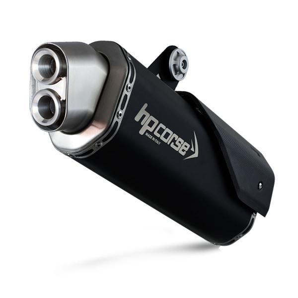 Scarico HPcorse 4-Track R nero omologato Honda Africa Twin 1000 2016-2019