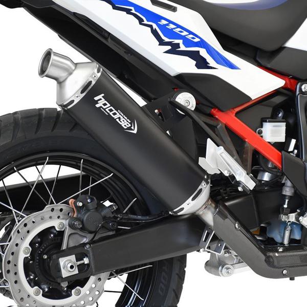 HPcorse SP-1 Titanium Black low exhaust approved Honda Africa Twin 1100 2020-2024