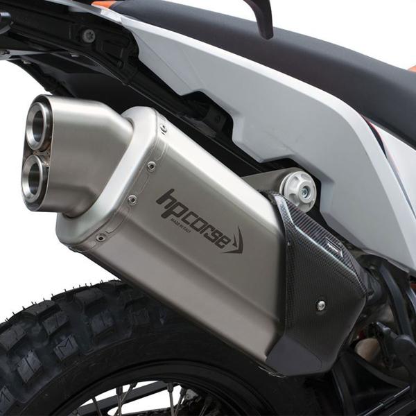 Scarico HPcorse 4-Track R Short satinato omologato KTM 890 Adventure/R/SMT 2021-2023