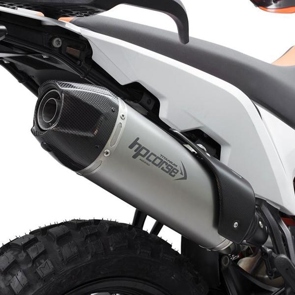Scarico HPcorse SP-1 Carbon Short titanio omologato KTM 890 Adventure/R/SMT 2021-2023